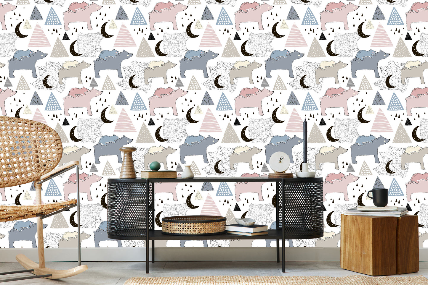 Wallpaper For Children - Teddy Bears In The Mountains