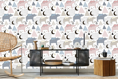 Wallpaper For Children - Teddy Bears In The Mountains