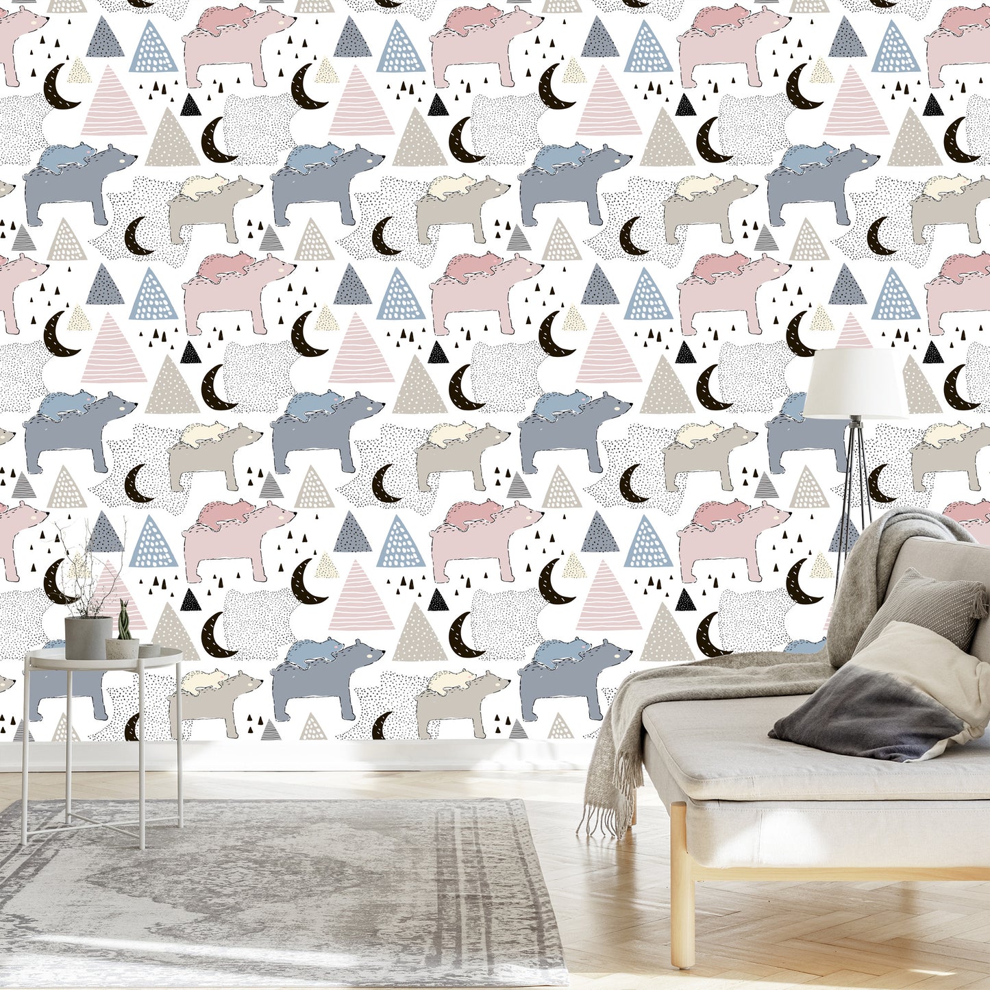Wallpaper For Children - Teddy Bears In The Mountains