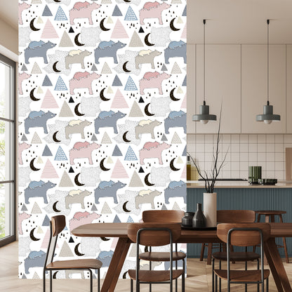 Wallpaper For Children - Teddy Bears In The Mountains