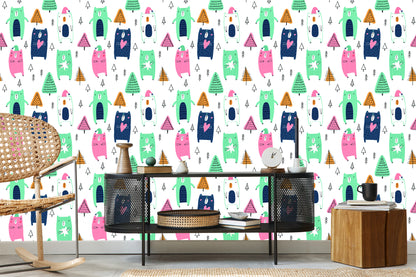 Wallpaper In The Scandinavian Style, For A Child's Room