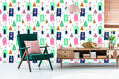 Wallpaper In The Scandinavian Style, For A Child's Room