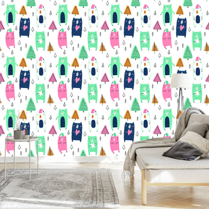 Wallpaper In The Scandinavian Style, For A Child's Room