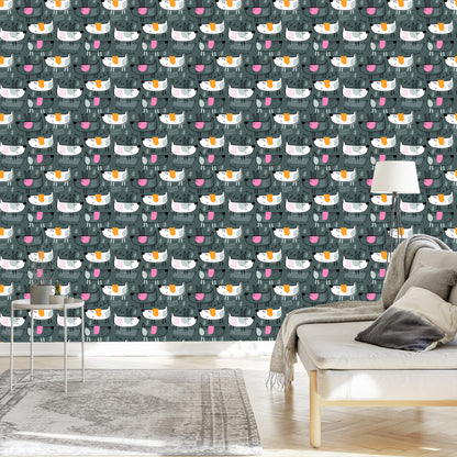 Wallpaper Dogs In Scandinavian Style Children's Room