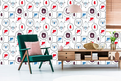 Wallpaper Scandinavian Style Animals For A Child