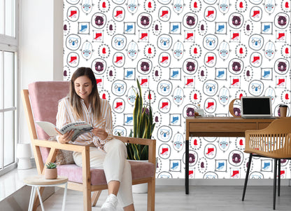 Wallpaper Scandinavian Style Animals For A Child