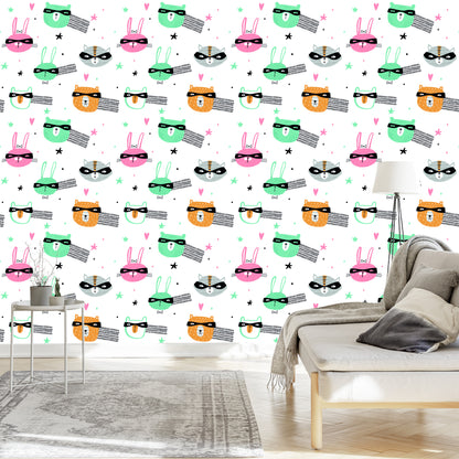 Wallpaper Star Animals In Scandinavian Style