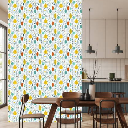 Wallpaper Leaves For Children In Scandinavian Style
