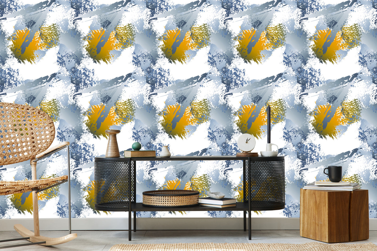 Wallpaper Graffiti With Yellow Elements