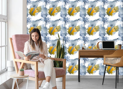 Wallpaper Graffiti With Yellow Elements