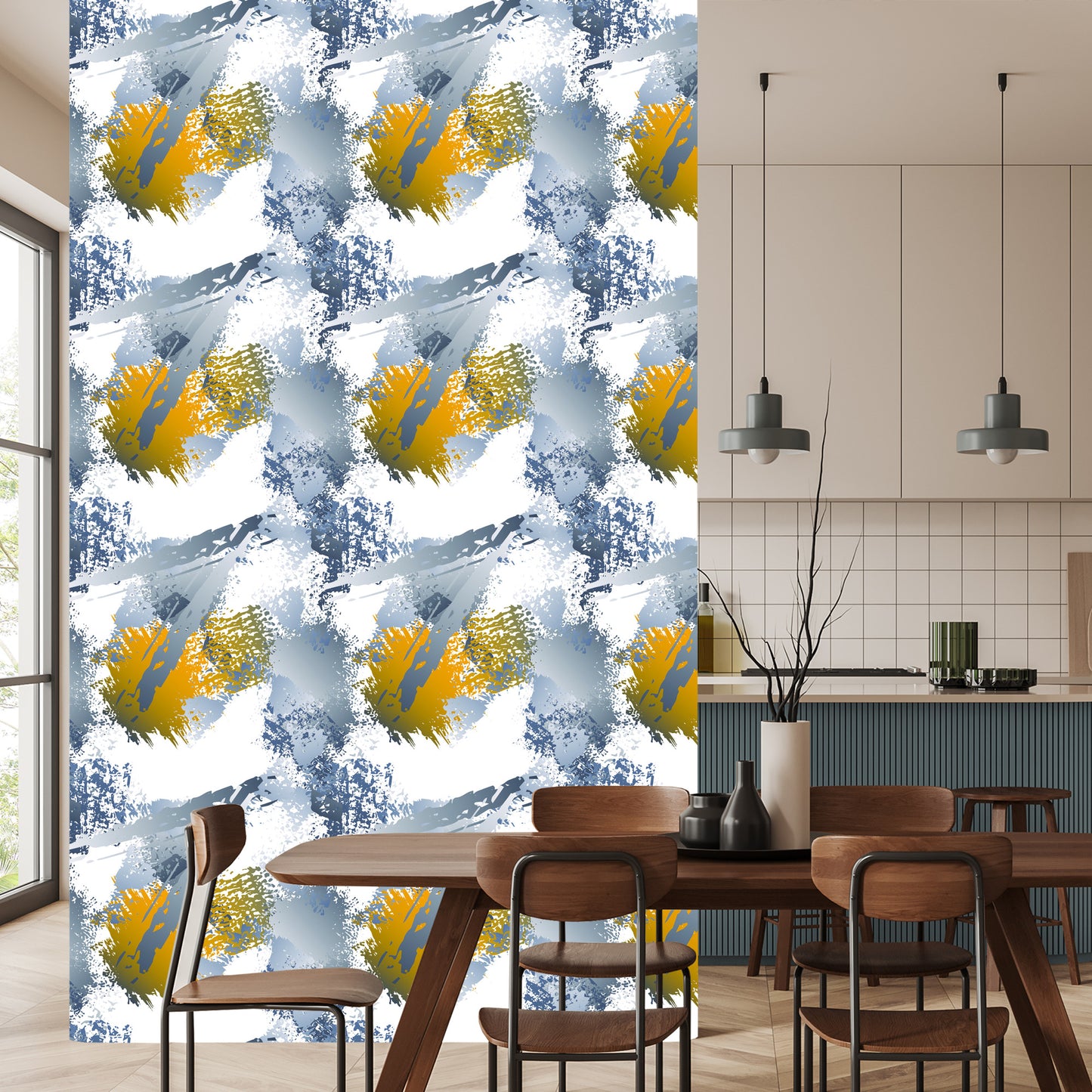Wallpaper Graffiti With Yellow Elements