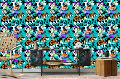 Wallpaper Colorful Graffiti Monsters