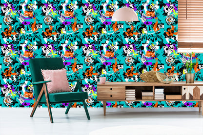 Wallpaper Colorful Graffiti Monsters