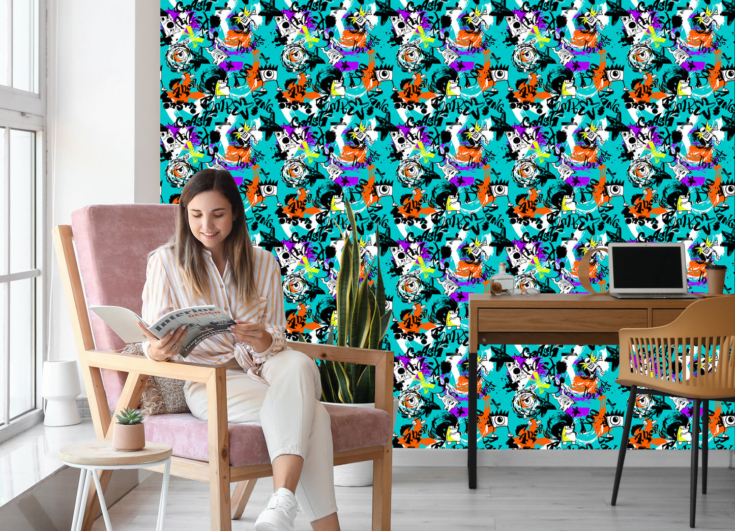 Wallpaper Colorful Graffiti Monsters