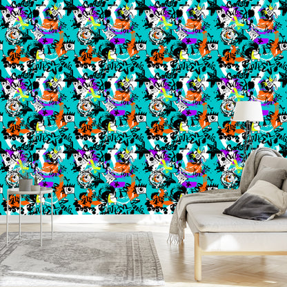 Wallpaper Colorful Graffiti Monsters