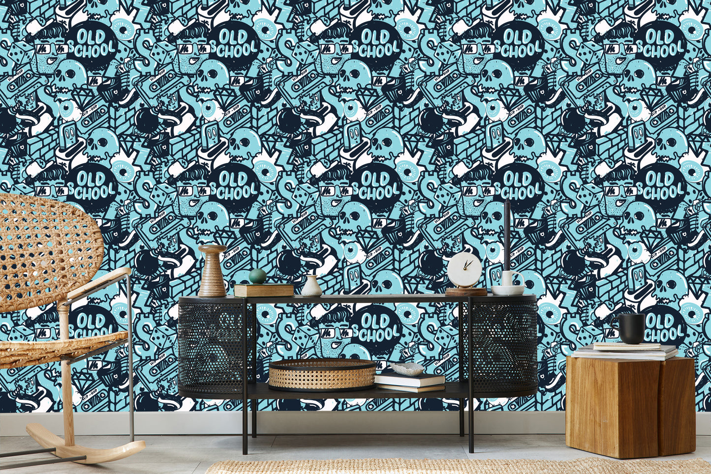 Wallpaper Graffiti With Skulls