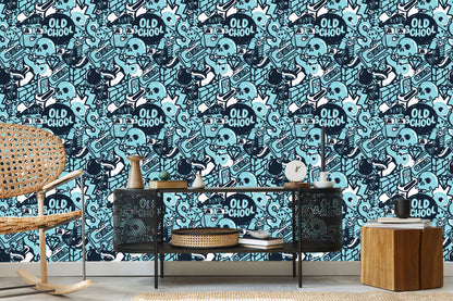 Wallpaper Graffiti With Skulls