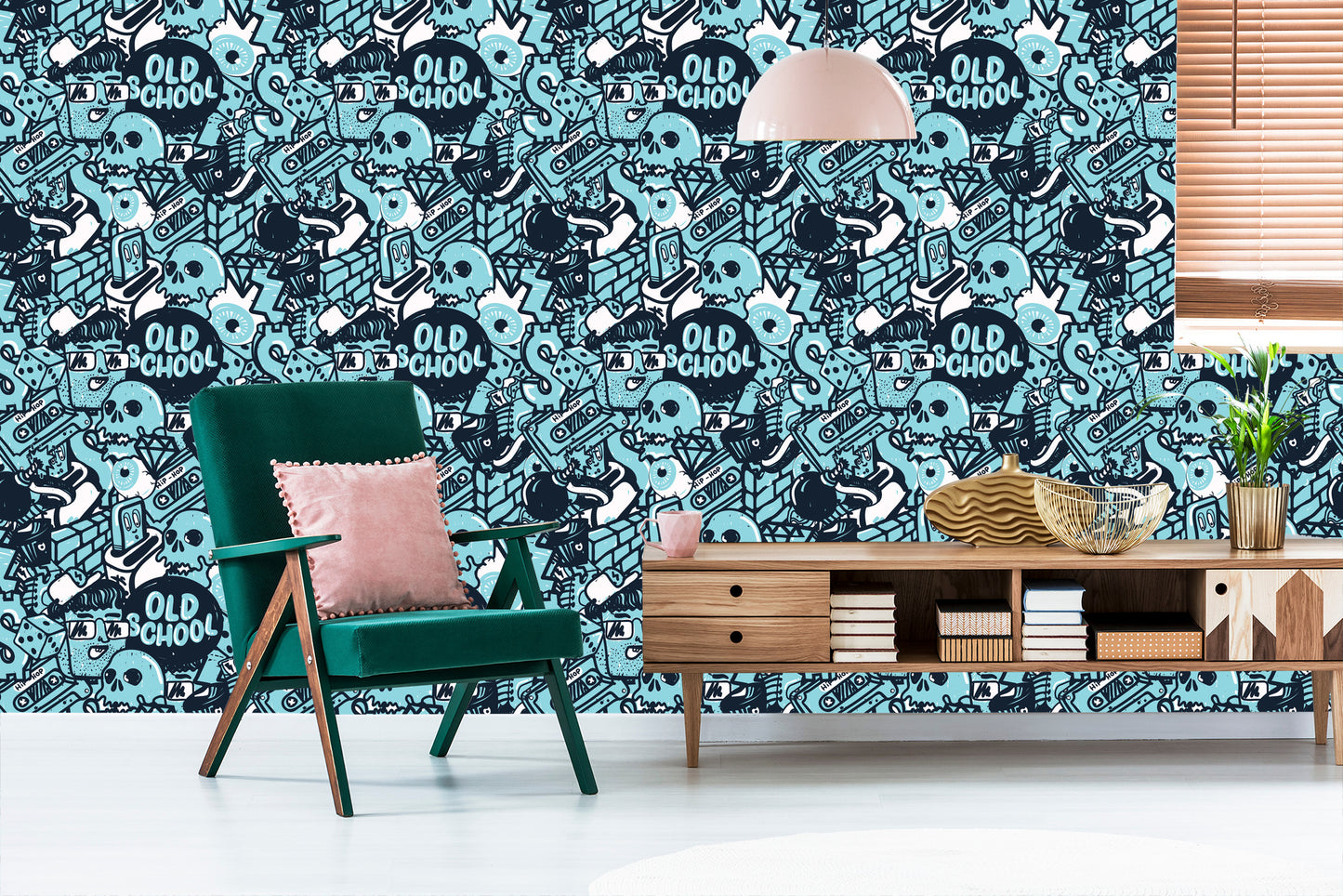 Wallpaper Graffiti With Skulls