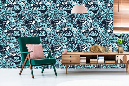 Wallpaper Graffiti With Skulls