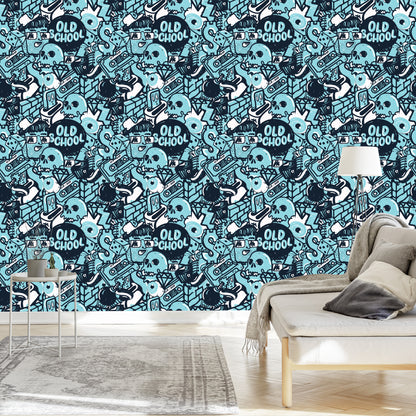 Wallpaper Graffiti With Skulls
