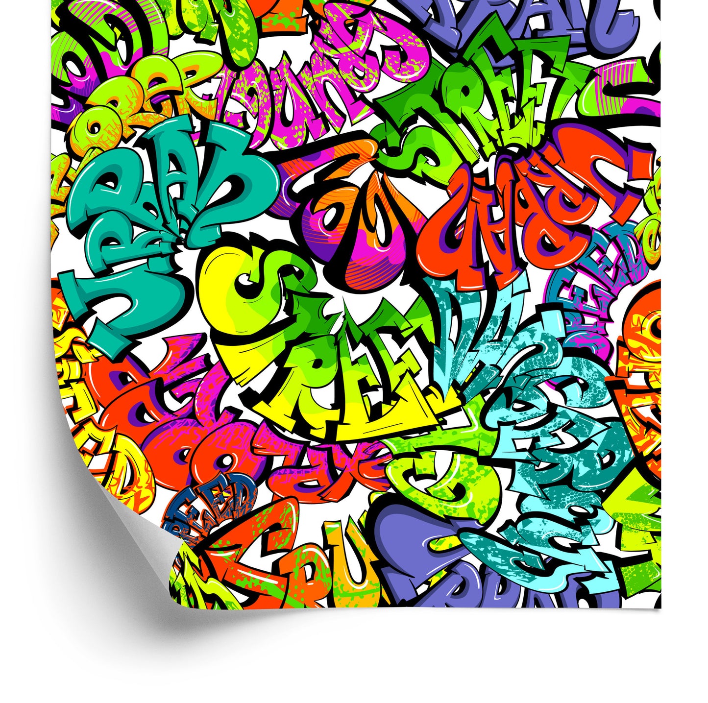 Wallpaper Multi-Colored Graffiti
