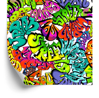 Wallpaper Multi-Colored Graffiti