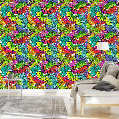 Wallpaper Multi-Colored Graffiti