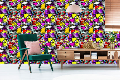Wallpaper Graffiti With Cherries