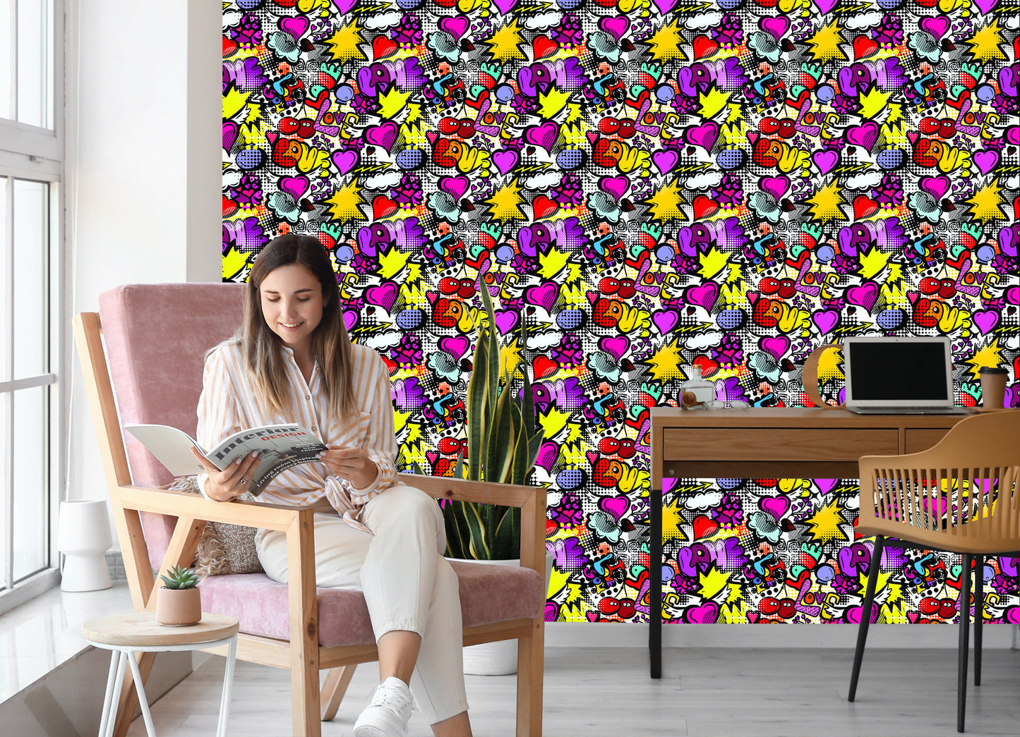 Wallpaper Graffiti With Cherries