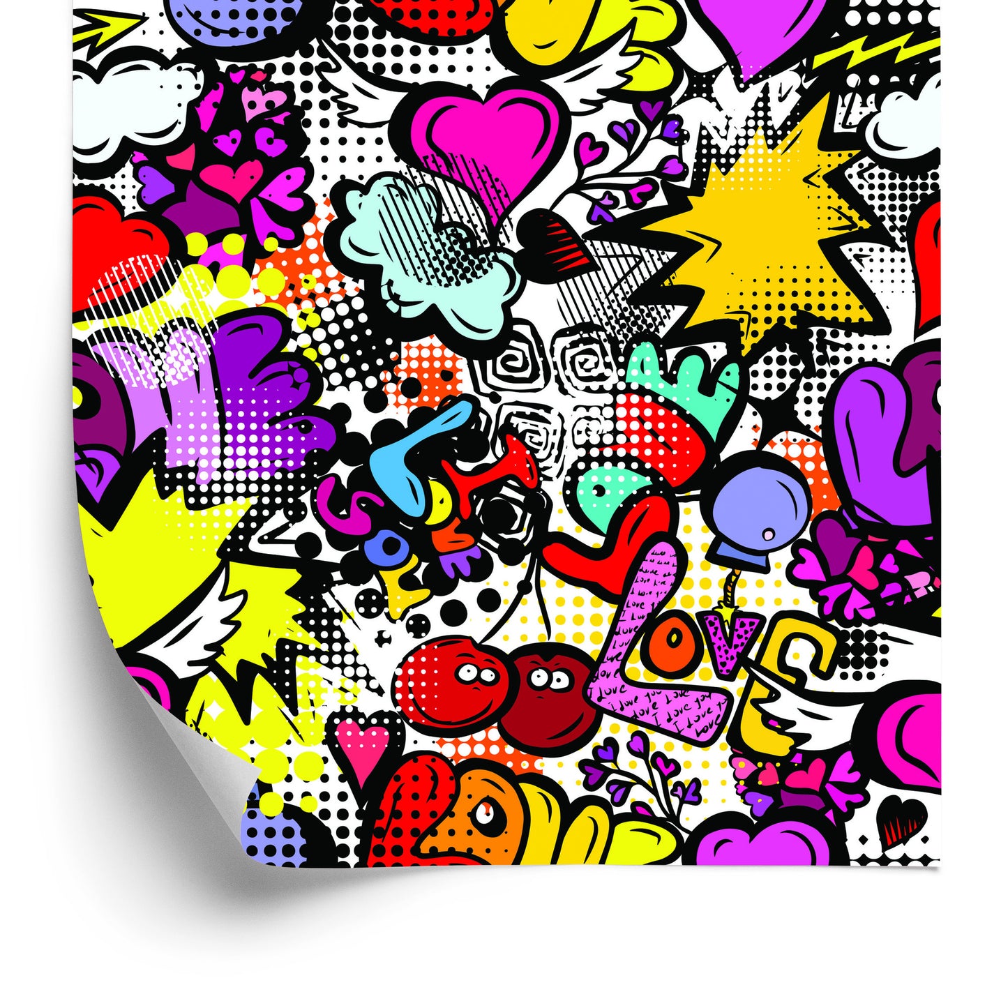 Wallpaper Graffiti With Cherries