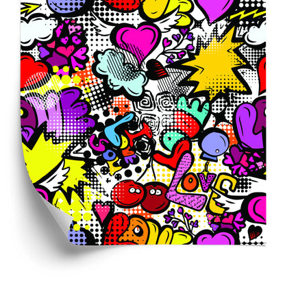 Wallpaper Graffiti With Cherries
