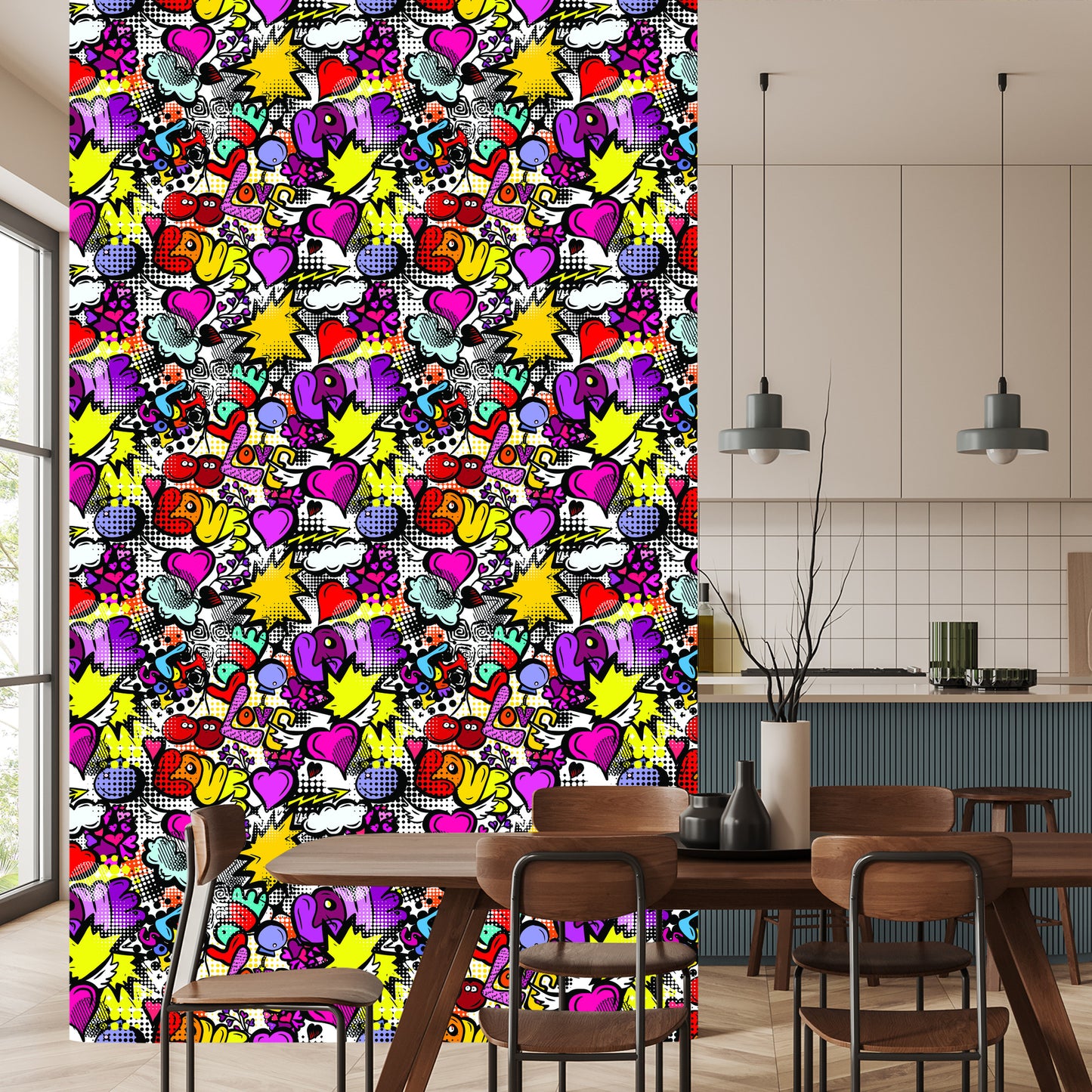 Wallpaper Graffiti With Cherries
