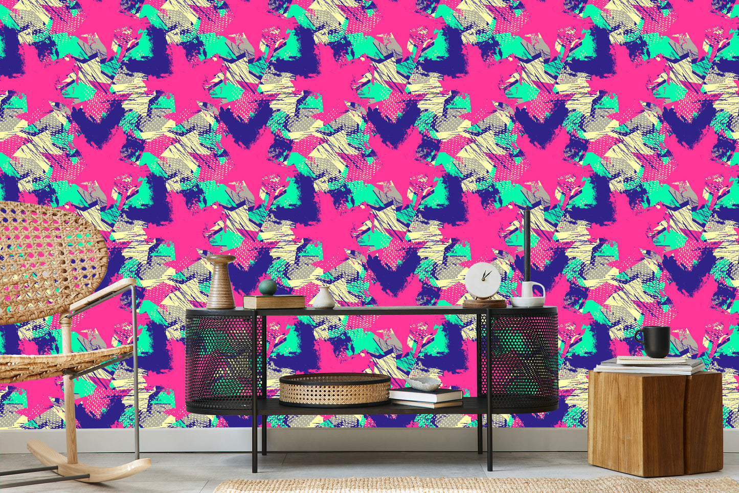 Wallpaper Frayed Graffiti