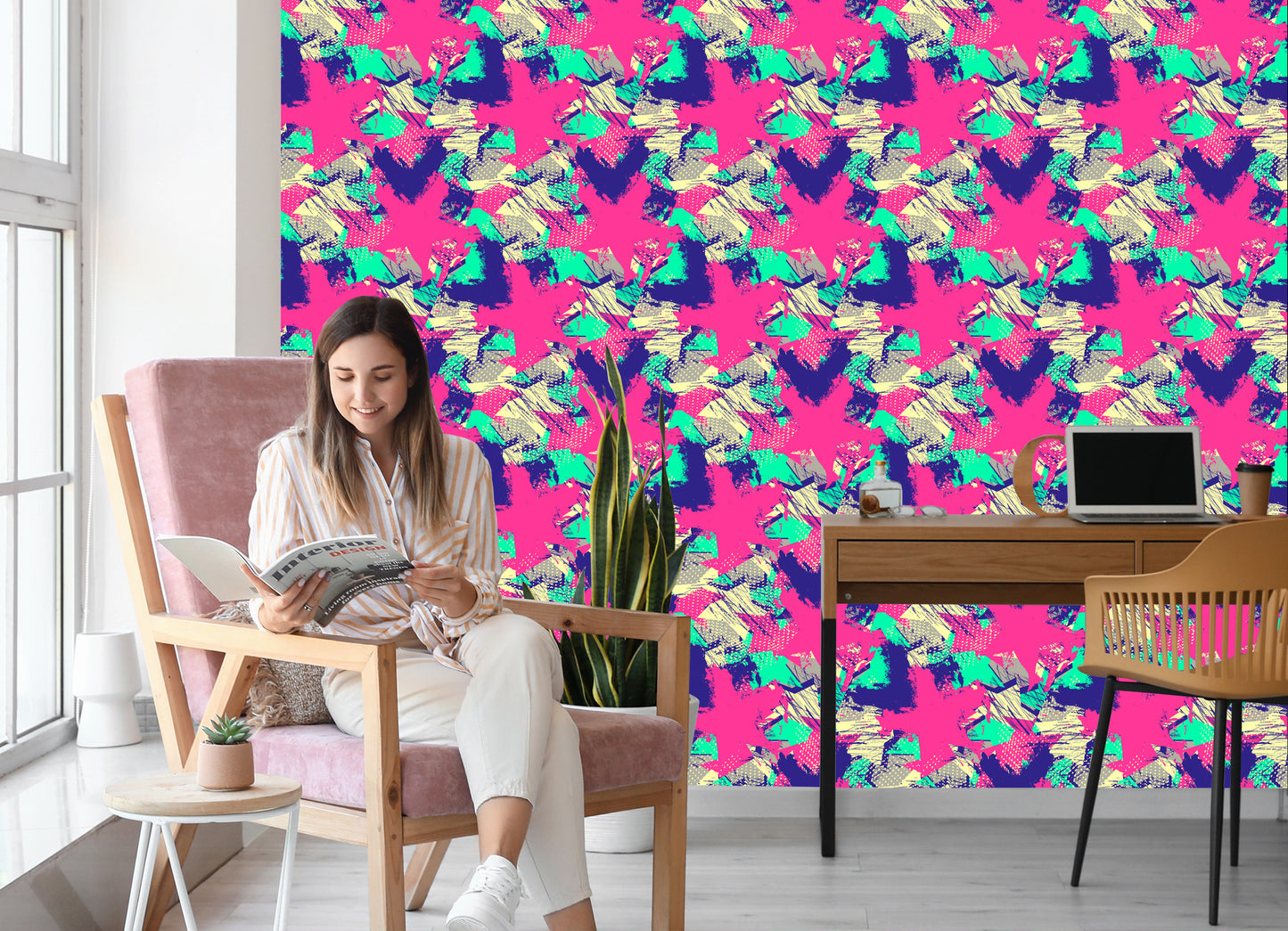Wallpaper Frayed Graffiti
