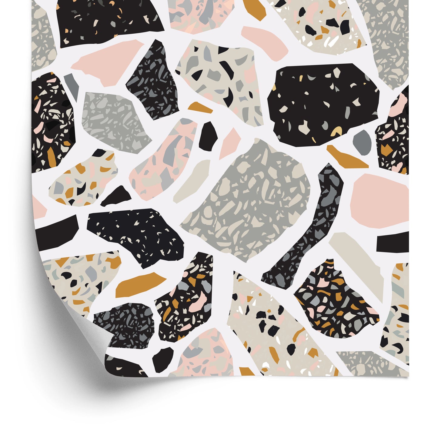 Wallpaper Terrazzo Geometric Abstraction