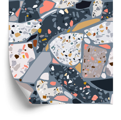 Wallpaper Concrete Terrazzo Stylish Pattern
