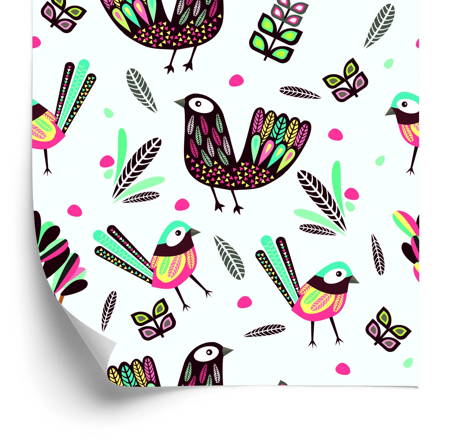 Wallpaper Boho Style Birds