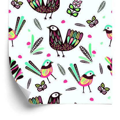 Wallpaper Boho Style Birds