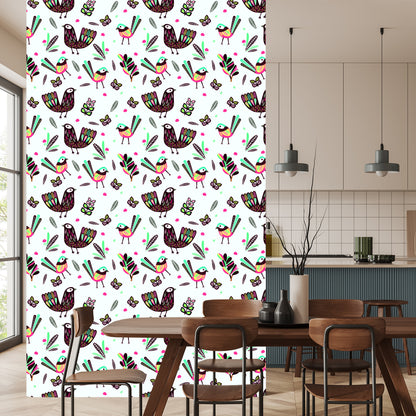 Wallpaper Boho Style Birds