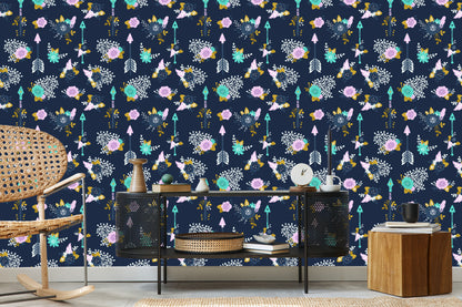 Wallpaper Indian Arrows With Flowers
