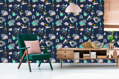 Wallpaper Indian Arrows With Flowers