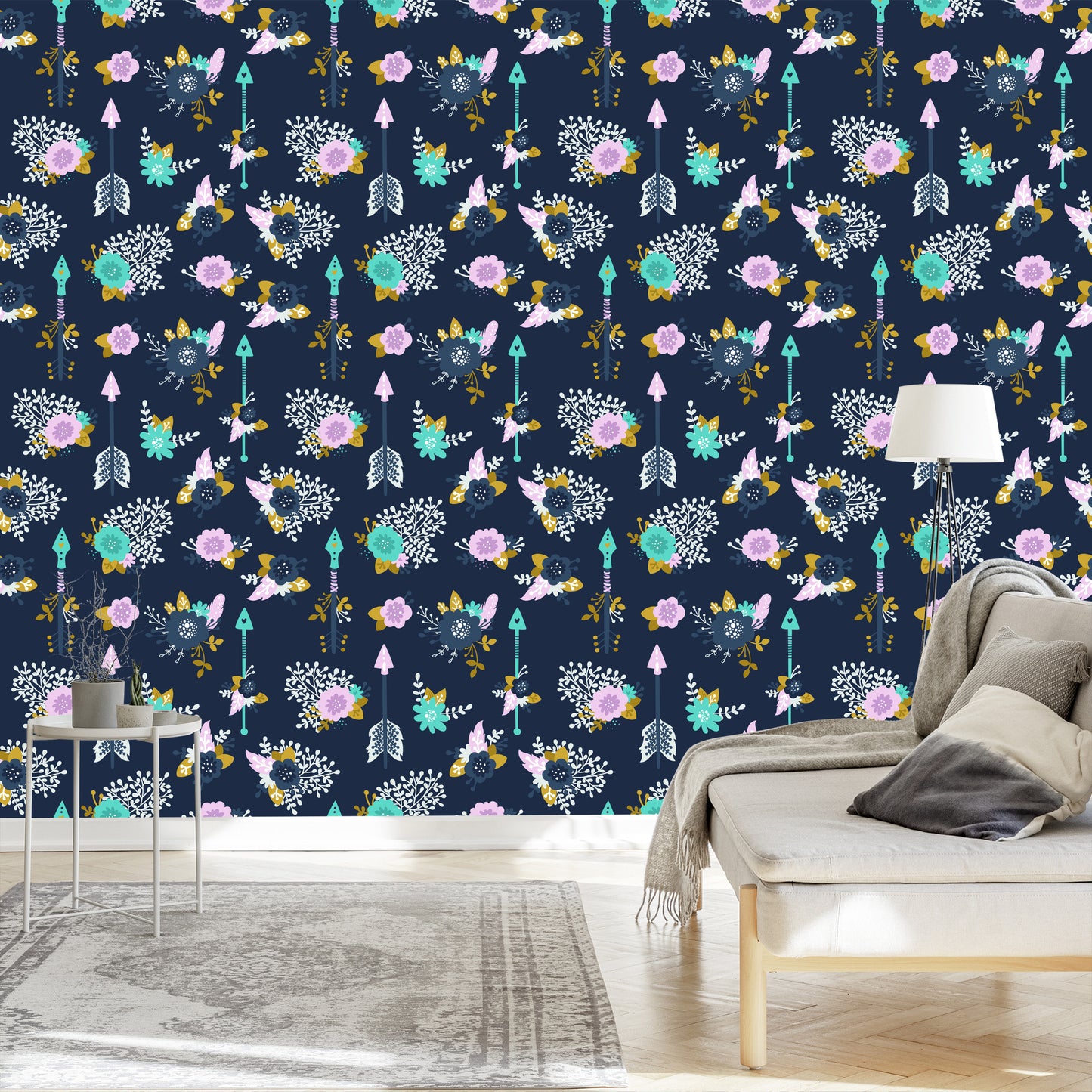 Wallpaper Indian Arrows With Flowers