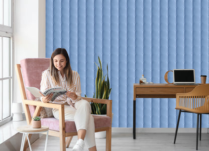 Wallpaper Blue Quilted Pattern