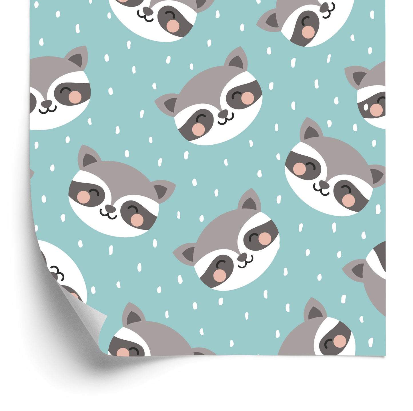 Wallpaper For Children - Joyful Raccoons Pracze