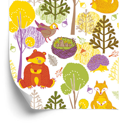 Wallpaper For Children - Happy Forest Animals