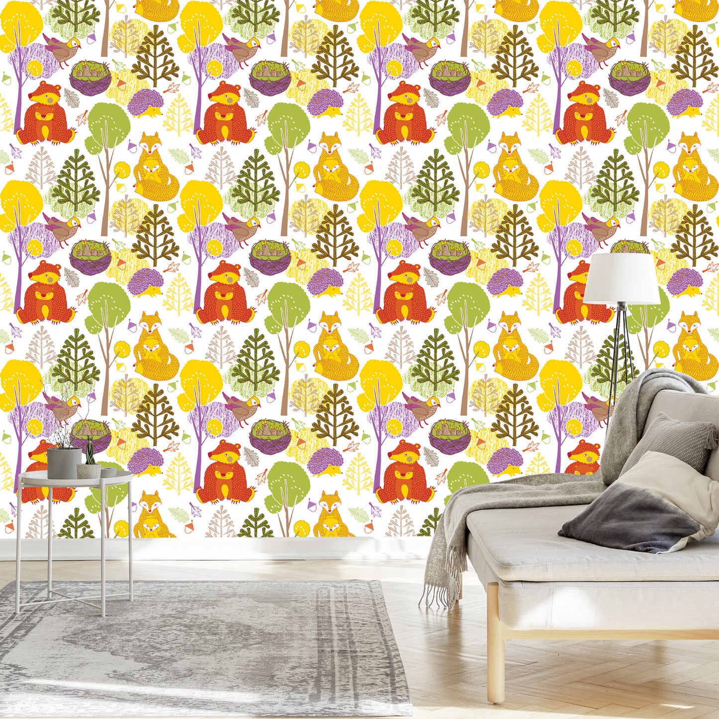 Wallpaper For Children - Happy Forest Animals