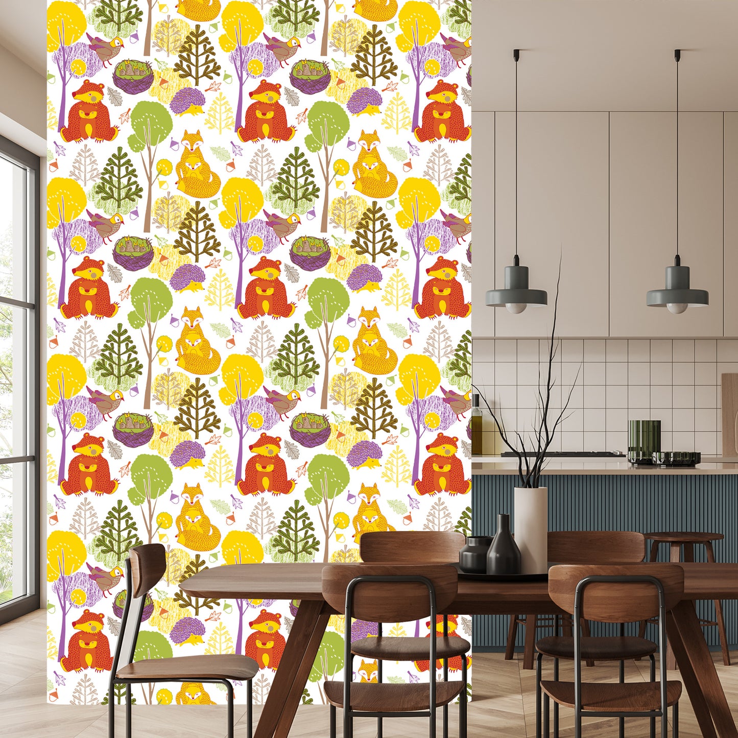 Wallpaper For Children - Happy Forest Animals