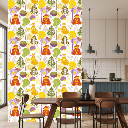 Wallpaper For Children - Happy Forest Animals