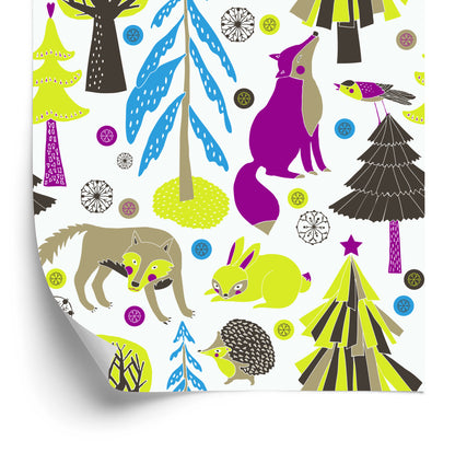 Wallpaper For Children - Forest Animals Morning