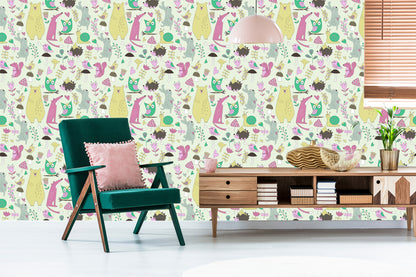 Wallpaper For Children - Joyful Forest Animals